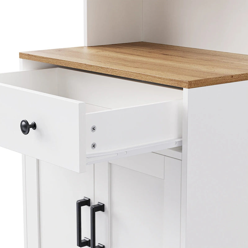 TV Stand with Gourd-Shaped Legs for TVs Up to 70,Entertainment Center with Bookshelves & Glass Doors,Adjustable Shelves