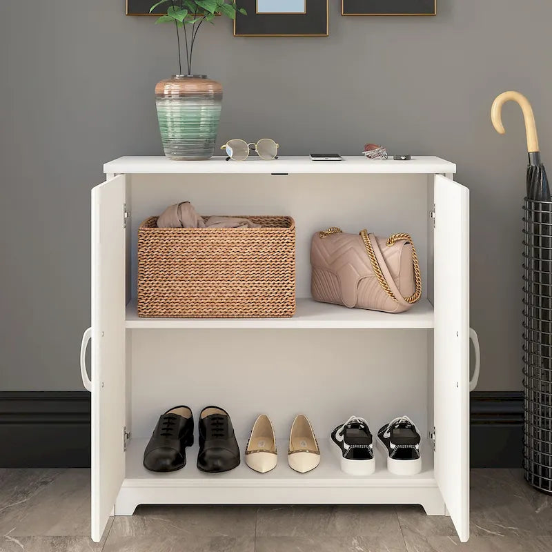 Cabot Small Entryway Cabinet with Doors by Bush Furniture