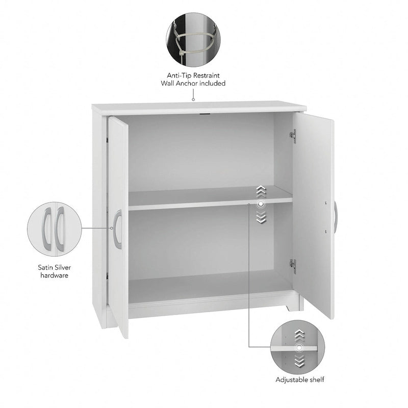 Cabot Small Entryway Cabinet with Doors by Bush Furniture
