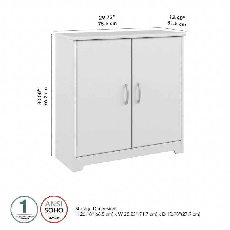 Cabot Small Entryway Cabinet with Doors by Bush Furniture