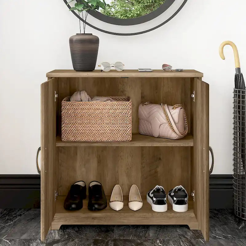Cabot Small Entryway Cabinet with Doors by Bush Furniture