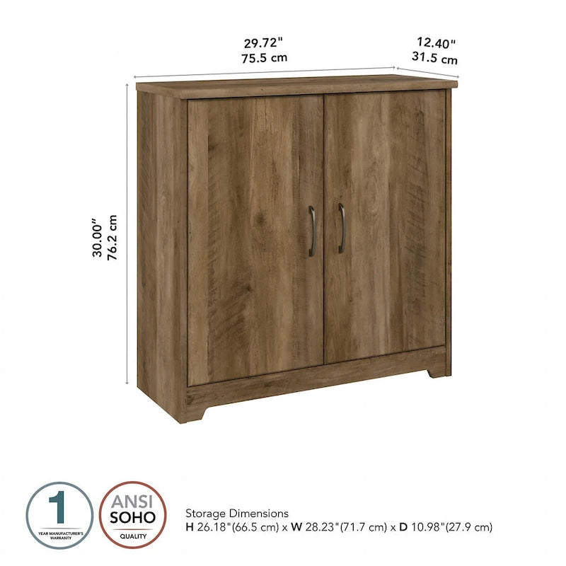 Cabot Small Entryway Cabinet with Doors by Bush Furniture