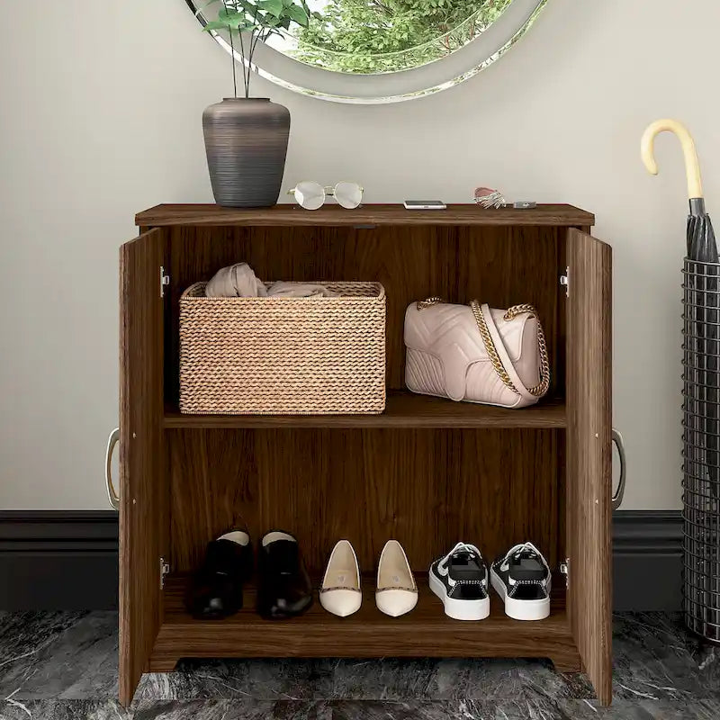 Cabot Small Entryway Cabinet with Doors by Bush Furniture