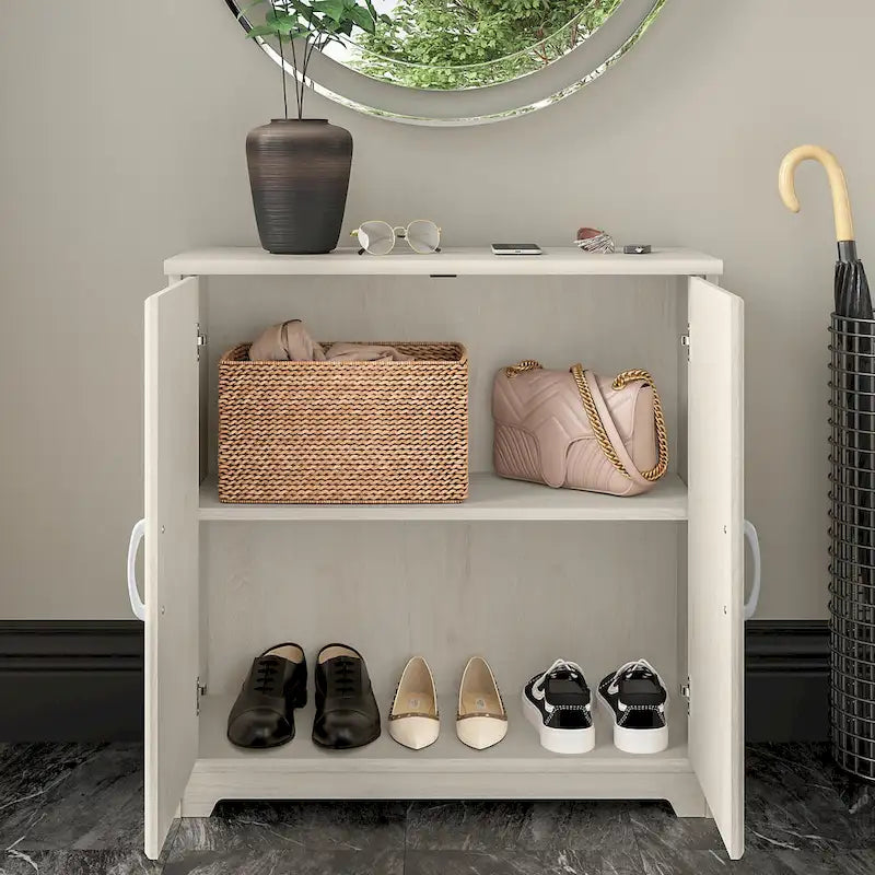 Cabot Small Entryway Cabinet with Doors by Bush Furniture