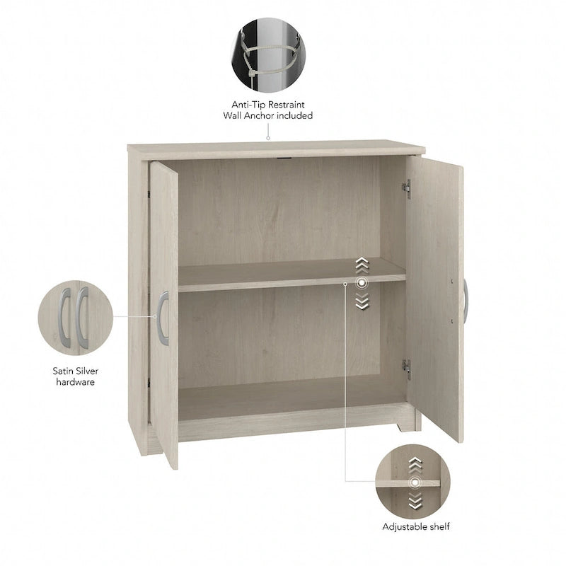 Cabot Small Entryway Cabinet with Doors by Bush Furniture