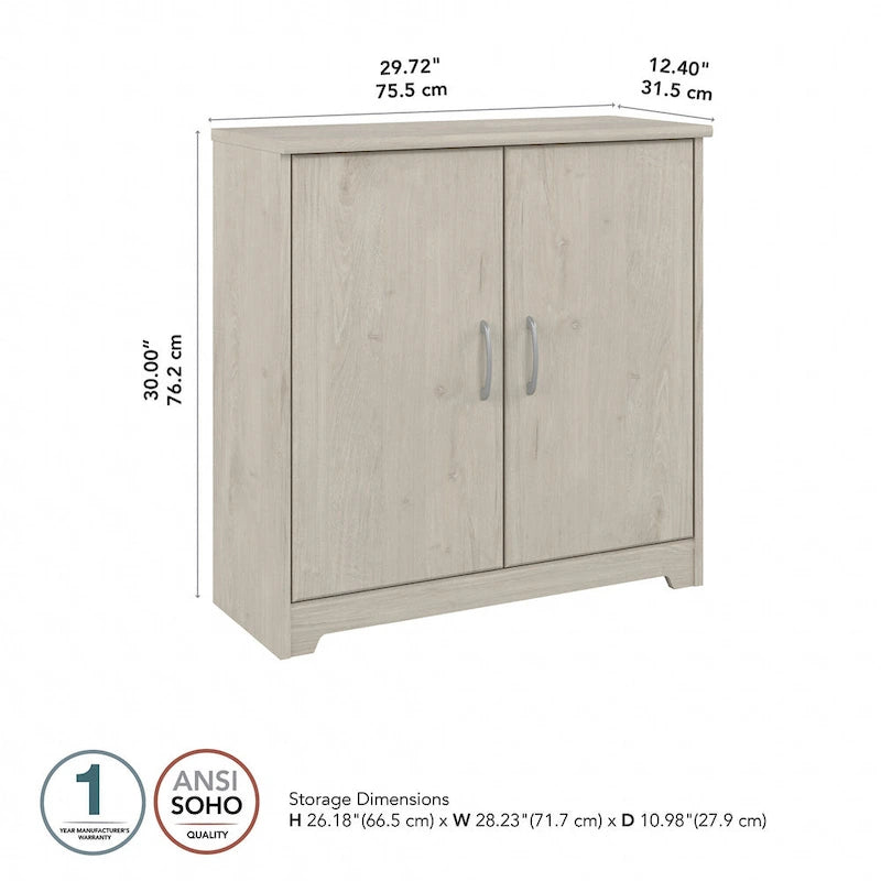 Cabot Small Entryway Cabinet with Doors by Bush Furniture