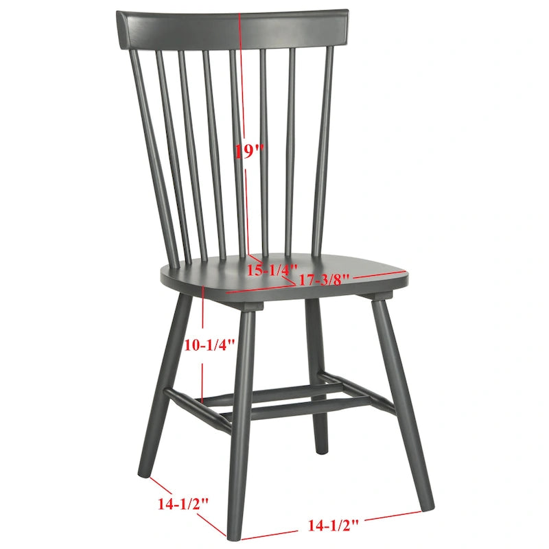 Spindle Solid Wood Dining Chair, 21W x 21D x 36H, Traditional Style