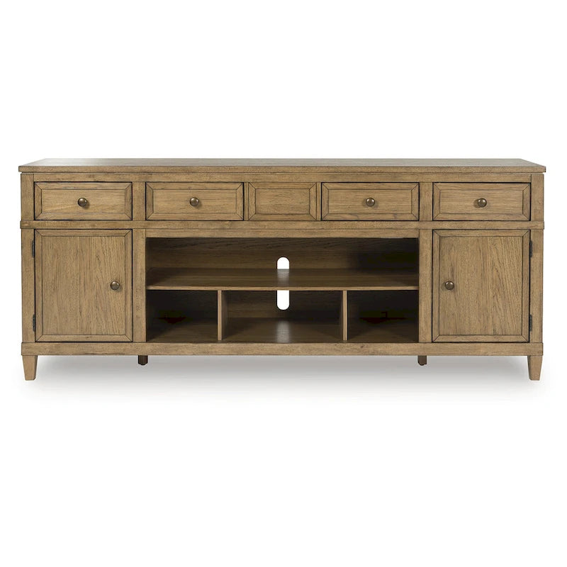 Light Brown 81" TV Stand for TVs up to 93", 81W x 18D x 33.38H
