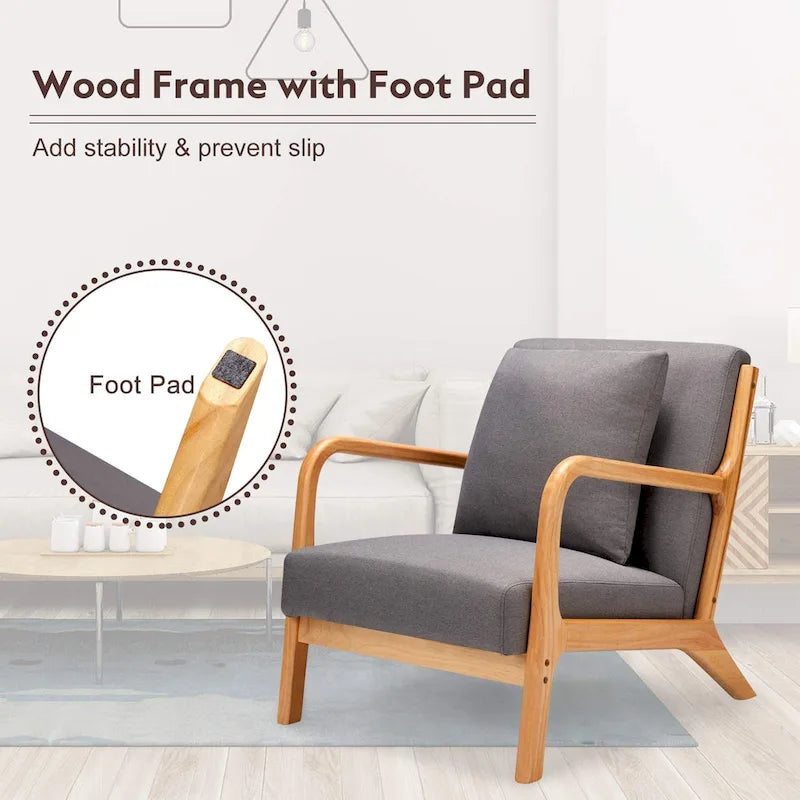 AECOJOY Mid Century Modern Living Room Reading Comfy Lounge Chairs