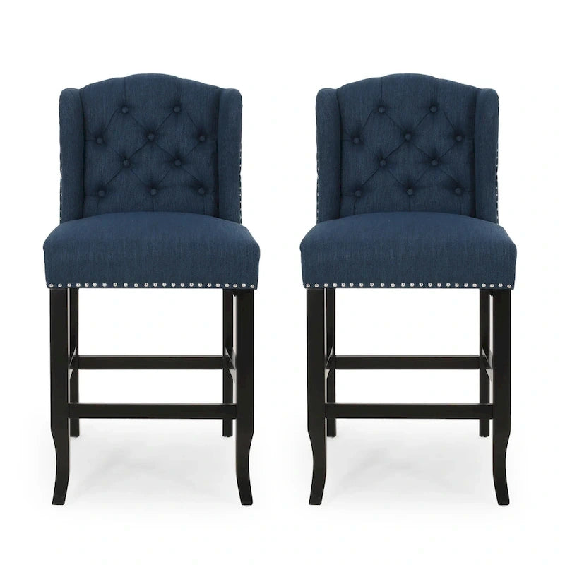 Foxcroft Wingback Counter Stool (Set of 2) by Christopher Knight Home
