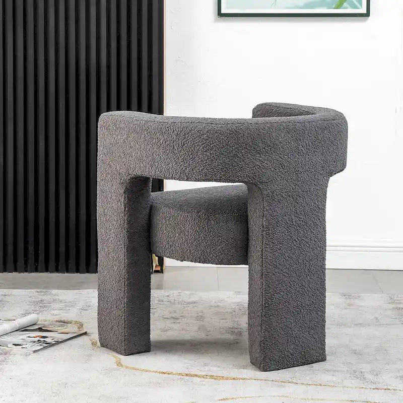 KINWELL 28 Wide Boucle Upholstered Square Armchair
