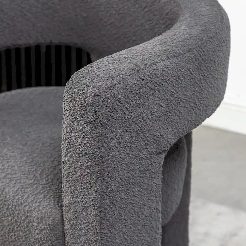 KINWELL 28 Wide Boucle Upholstered Square Armchair