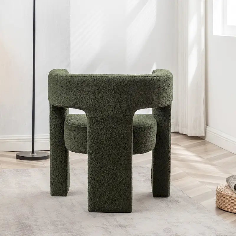 KINWELL 28 Wide Boucle Upholstered Square Armchair