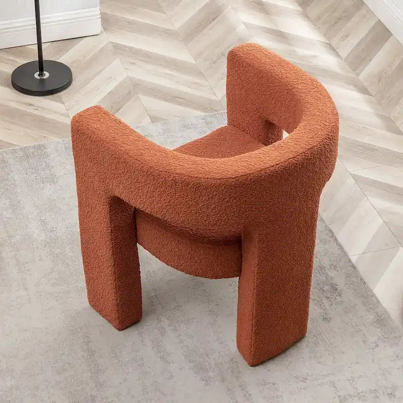 KINWELL 28 Wide Boucle Upholstered Square Armchair
