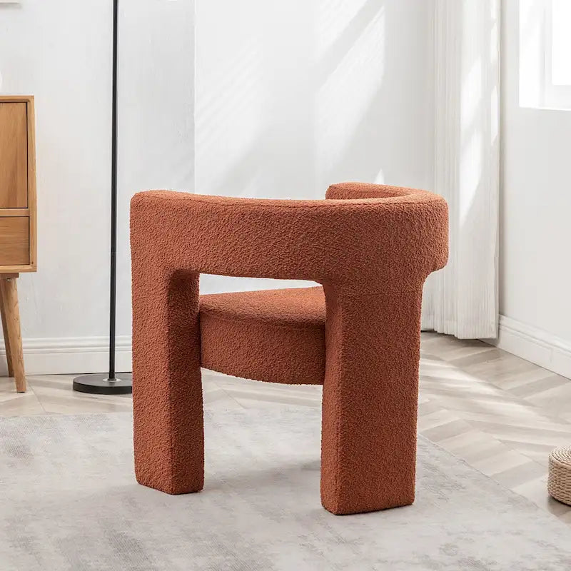 KINWELL 28 Wide Boucle Upholstered Square Armchair