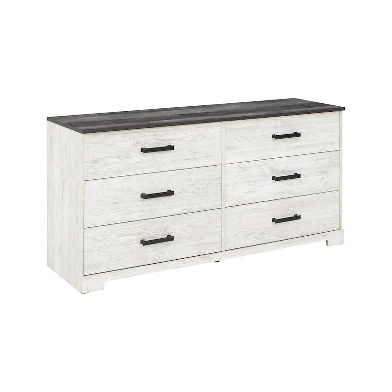 Contrasting Woodgrain Chest of Drawers with Multi-Tone Finish & Ample Storage