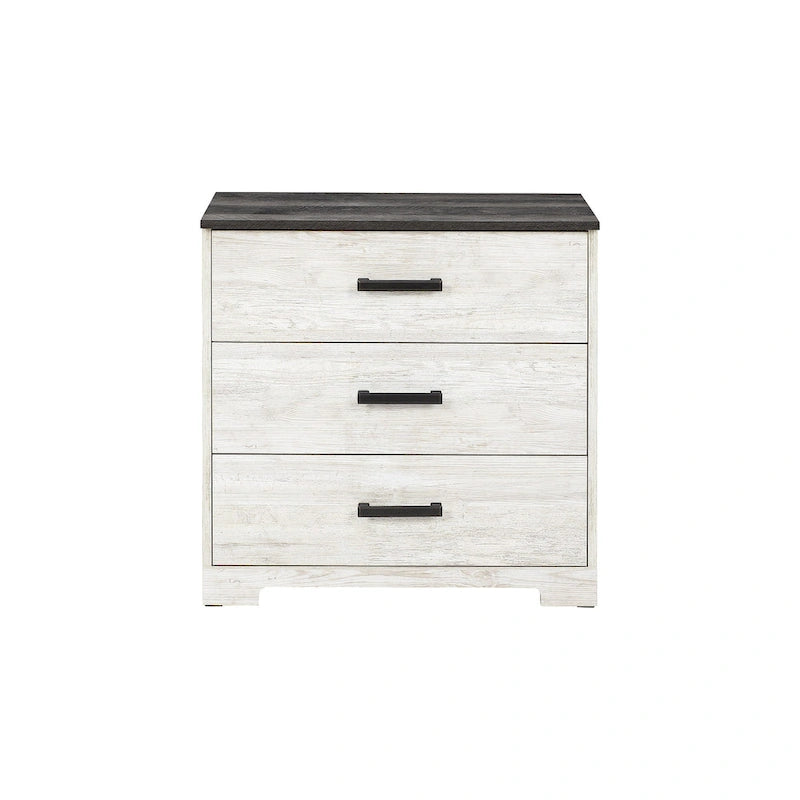 Contrasting Woodgrain Chest of Drawers with Multi-Tone Finish & Ample Storage