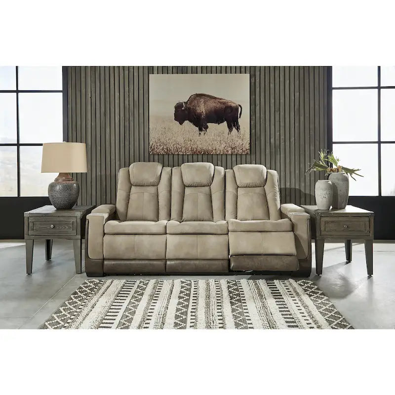 Next-Gen Power Recliner Sofa with Adjustable Headrest & Premium Upholstery