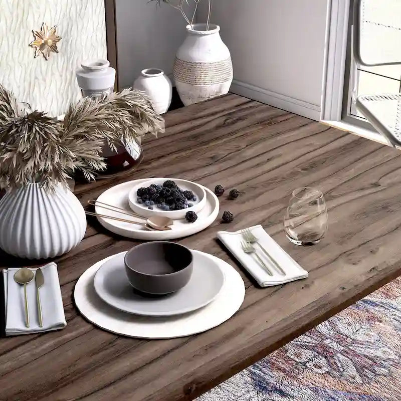 Furniture of America Sevo Midcentury Modern Brown 59-inch Dining Table