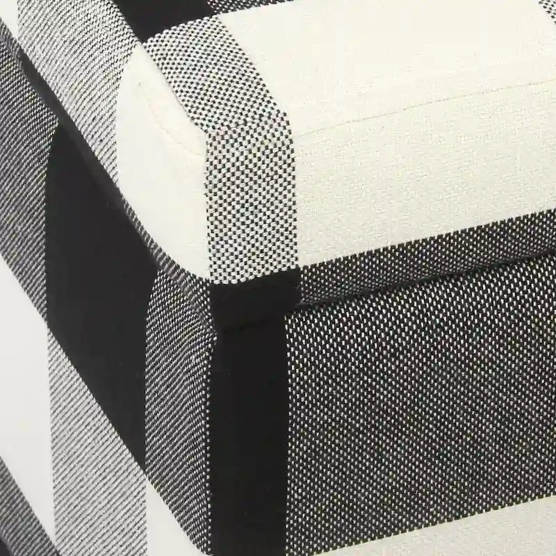 Decorative Upholstered Storage Bench with Tufted Top & Solid Wood Legs