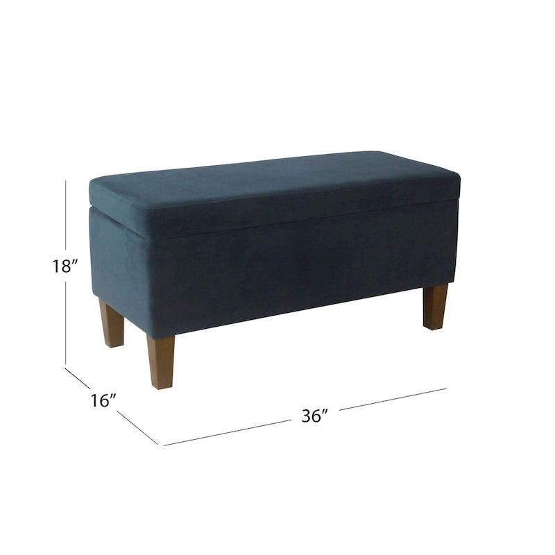 Decorative Upholstered Storage Bench with Tufted Top & Solid Wood Legs