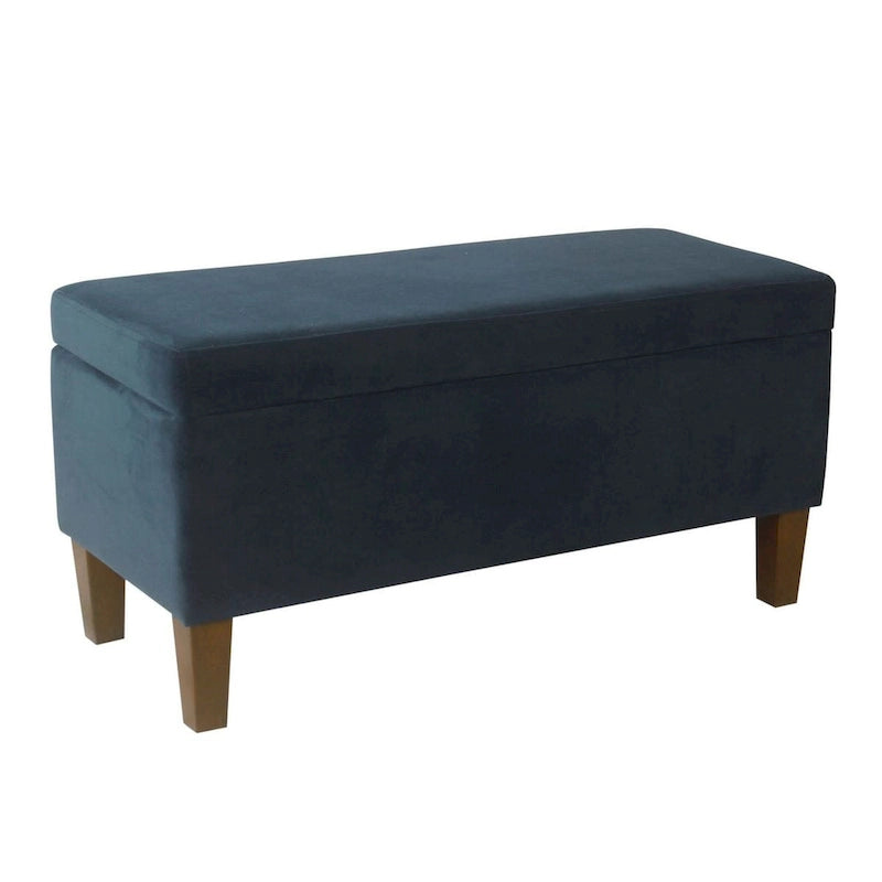 Decorative Upholstered Storage Bench with Tufted Top & Solid Wood Legs