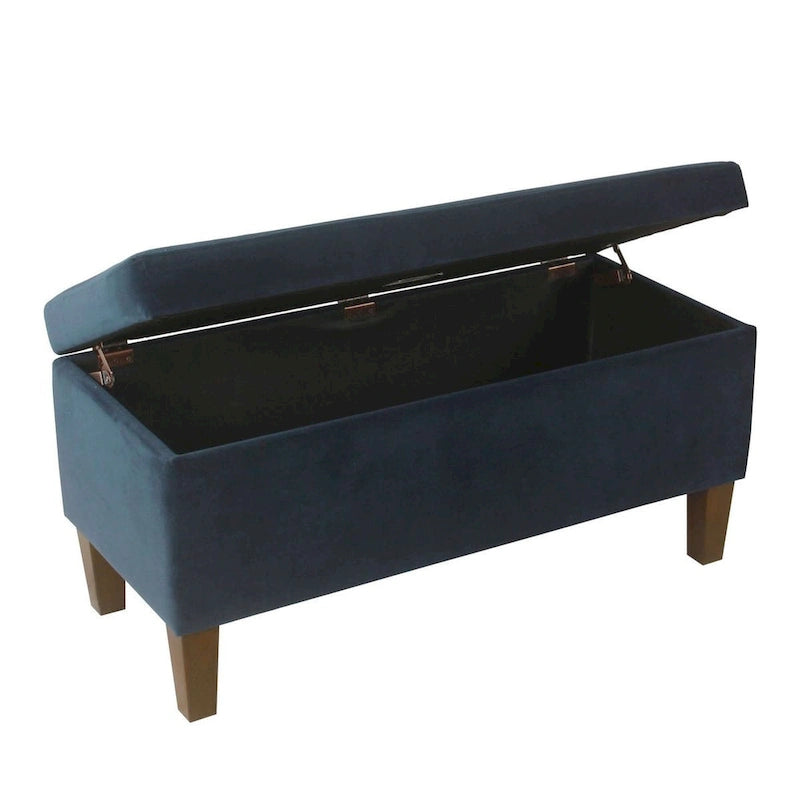 Decorative Upholstered Storage Bench with Tufted Top & Solid Wood Legs