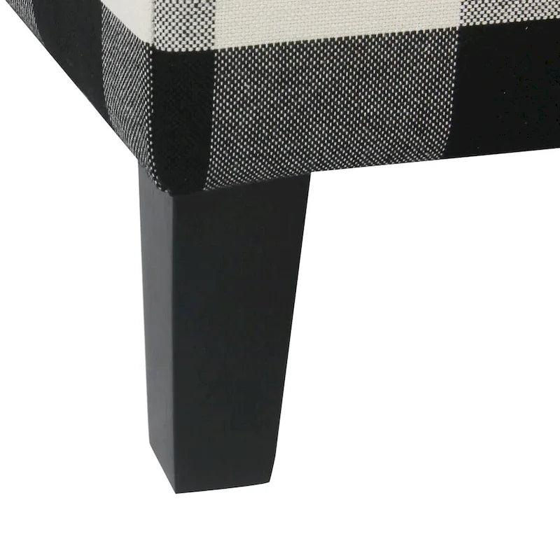 Decorative Upholstered Storage Bench with Tufted Top & Solid Wood Legs