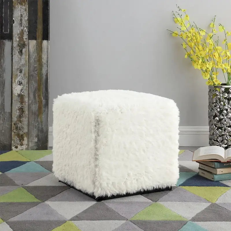 HomePop Modern Cube Ottoman