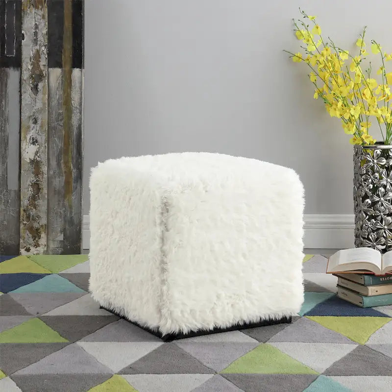 HomePop Modern Cube Ottoman