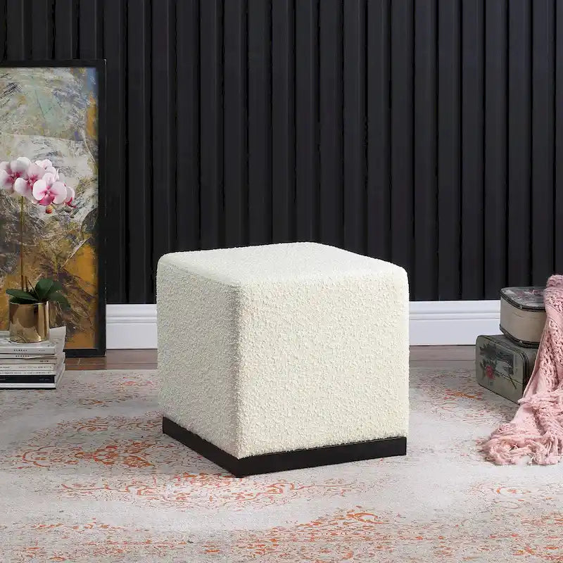 HomePop Modern Cube Ottoman