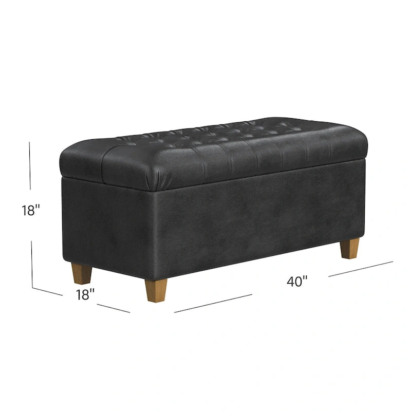 Copper Grove Caluire Button Tufted Storage Bench