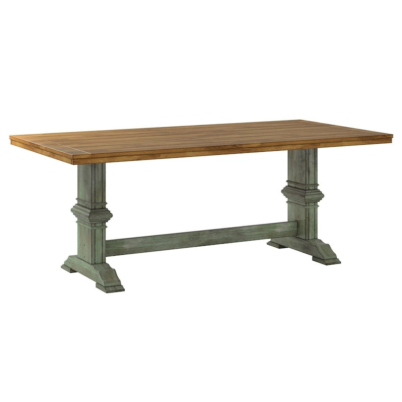 Eleanor Two-tone Solid Wood Top Dining Table by iNSPIRE Q Classic