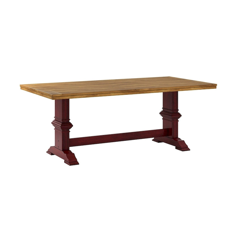 Eleanor Two-tone Solid Wood Top Dining Table by iNSPIRE Q Classic