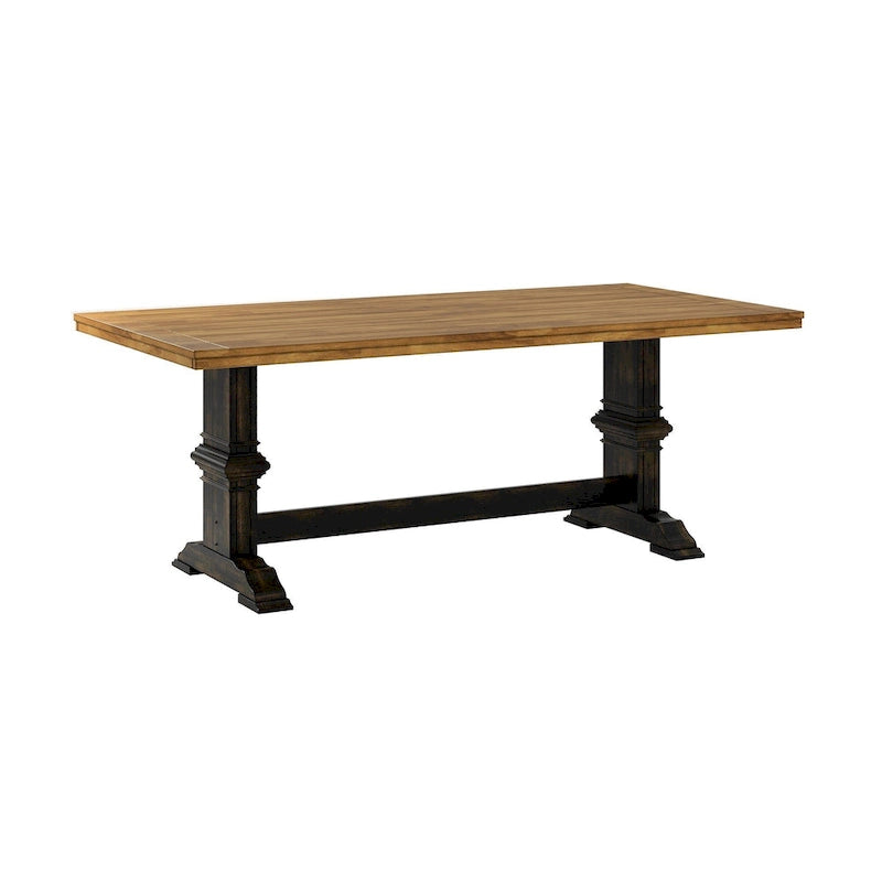 Eleanor Two-tone Solid Wood Top Dining Table by iNSPIRE Q Classic