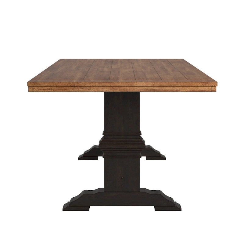 Eleanor Two-tone Solid Wood Top Dining Table by iNSPIRE Q Classic