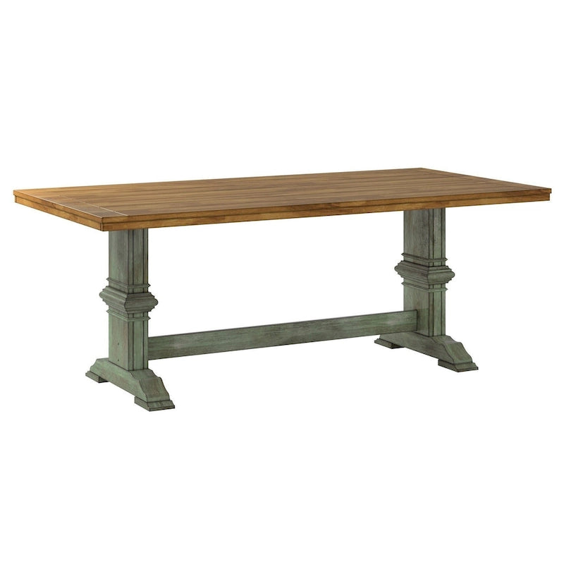 Eleanor Two-tone Solid Wood Top Dining Table by iNSPIRE Q Classic