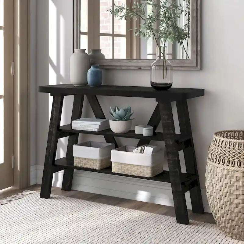 Maison Farmhouse 47-inch 2-Open Shelf Console Table