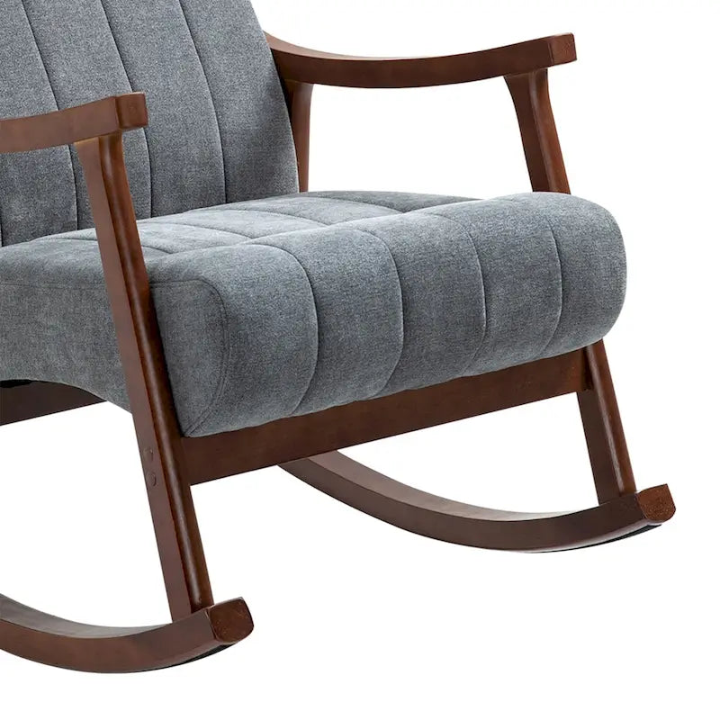 AVAWING Upholstered Rocking Chair ModernHighBackArmchair