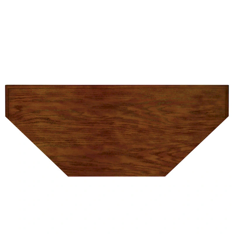 Solid Wood Corner TV Stand with Classic Mission Style Design & Storage Shelves