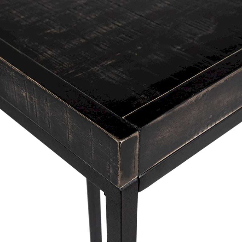 Industrial 59-Inch Metal Computer Desk with USB Ports & Cable Management