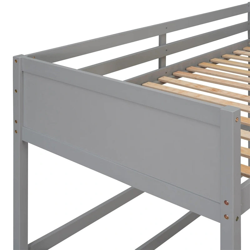 Solid Wood Twin Size Loft Bed with Ladder & Space-Saving Design