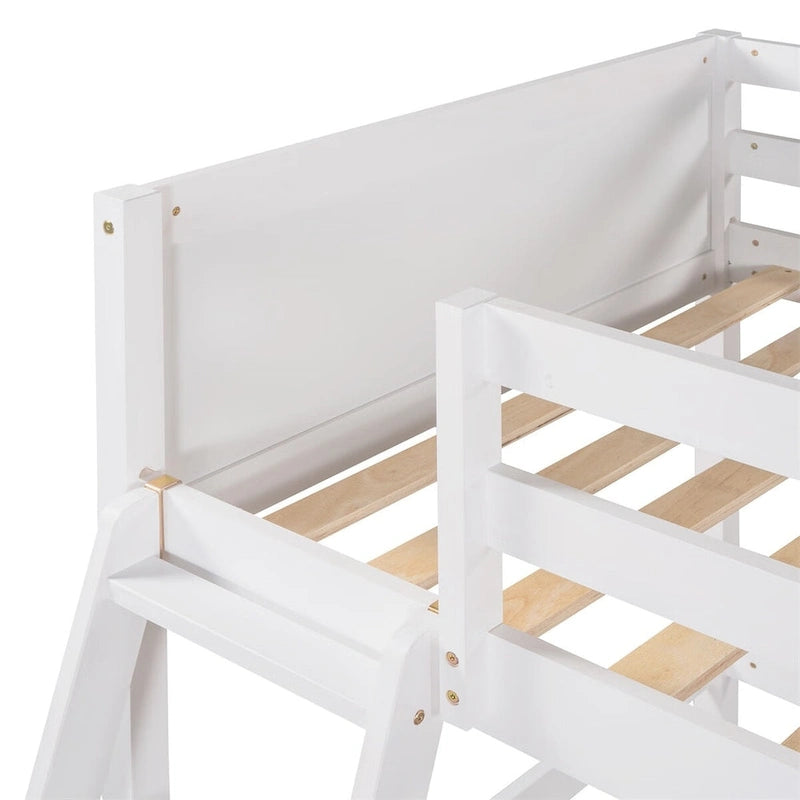 Solid Wood Twin Size Loft Bed with Ladder & Space-Saving Design