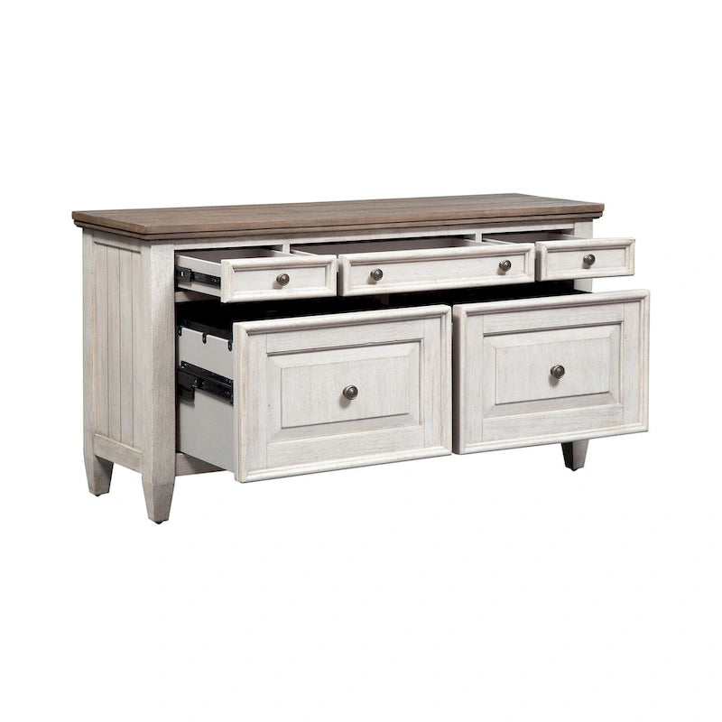 Heartland Antique White Tobacco Credenza