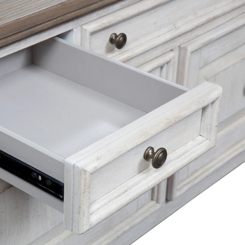 Heartland Antique White Tobacco Credenza