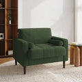 Aronas Modern Corduroy Wide Accent Chair with Pillows