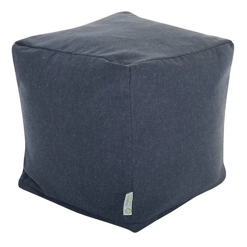 Indoor Ottoman Pouf Cube with Soft Upholstery & Versatile Living Room Design