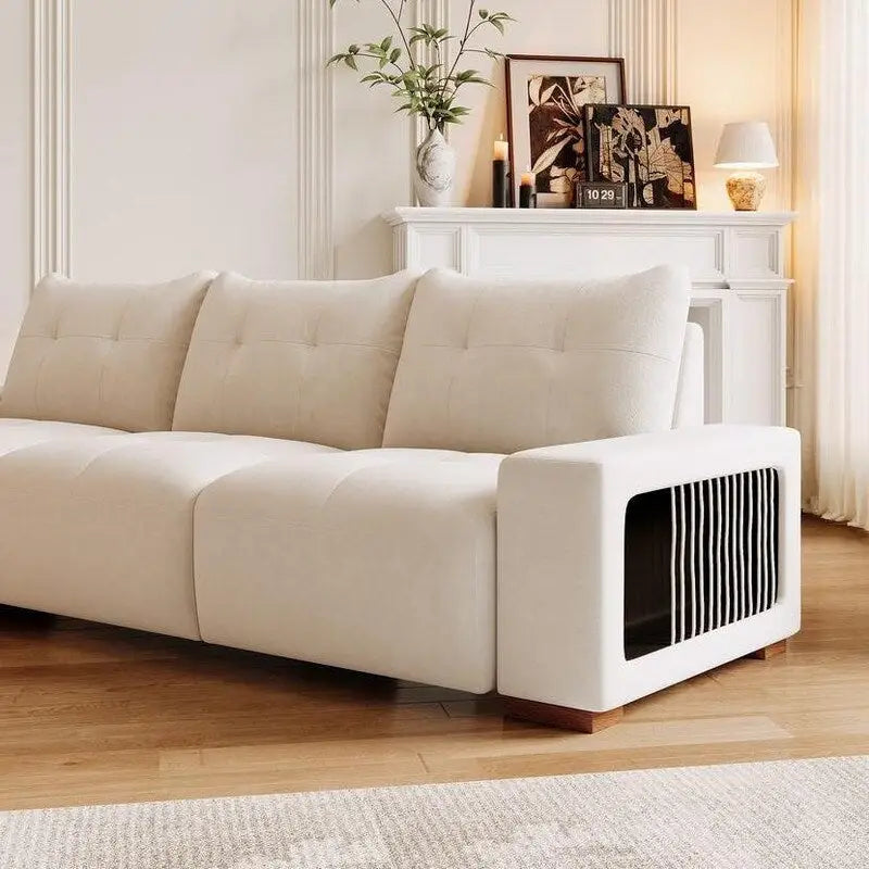 89 Modern Couch With Waterproof and cat scratch resistant fabric