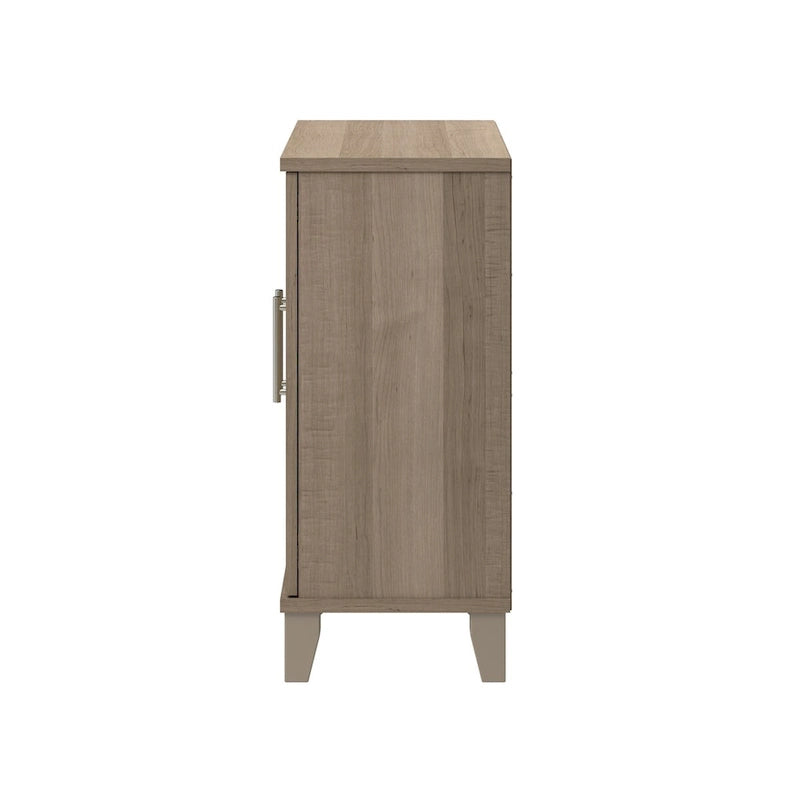 Small Storage Cabinet with Doors & Shelves, Adjustable Interior & Wall-Mountable