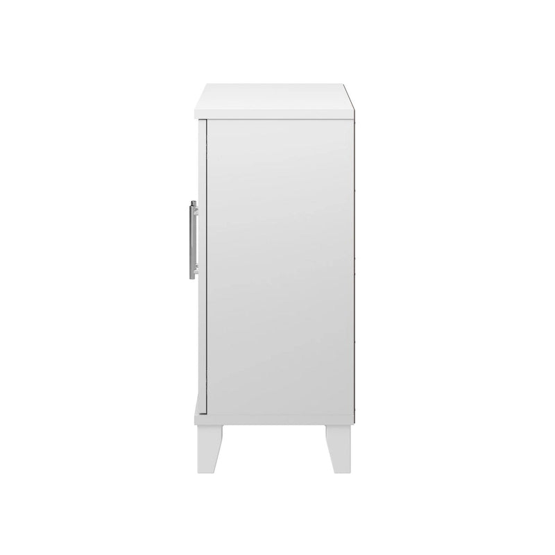 Small Storage Cabinet with Doors & Shelves, Adjustable Interior & Wall-Mountable
